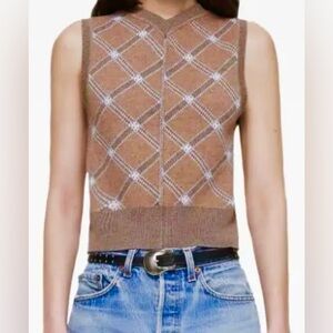 RE/DONE Pintuck Knit Vest